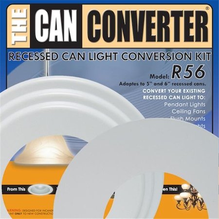 STAR BRITE The Can Converter-Recessed Can Light Converter Kit for R56 Model; White & Flat Medallion ST1085151